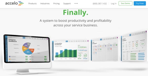 accelo crm software